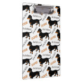 かわいいダックスフントのDoxie犬パターン クリップボード (右)