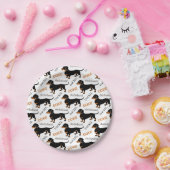 かわいいダックスフントのDoxie犬パターン ペーパープレート (パーティー)