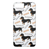 かわいいダックスフントのDoxie犬パターン Case-Mate iPhoneケース (裏面)