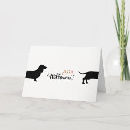 かわいいダックスフントハロウィン カード