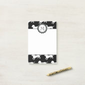 かわいいダックスフントパターン ポストイット (デスク上)