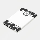 かわいいダックスフントパターン ポストイット (アングル)