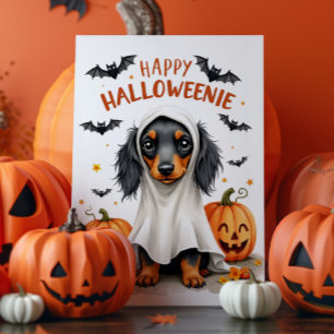 かわいいダックスフント ハロウィン カード