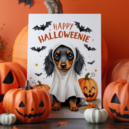 かわいいダックスフント ハロウィン カード