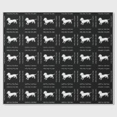 かわいいダックスフント ラッピングペーパー (フラット)