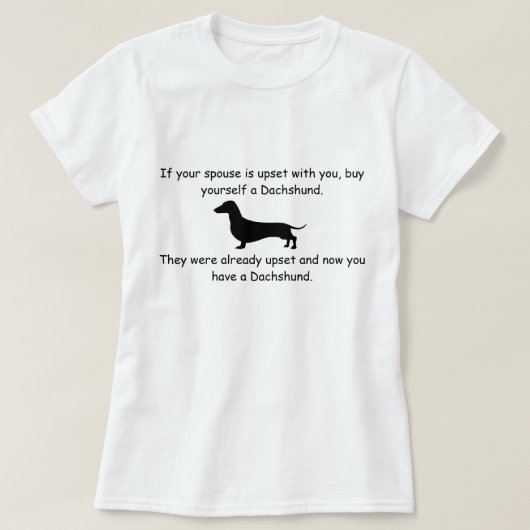 かわいいダックスフント Tシャツ (デザイン正面)