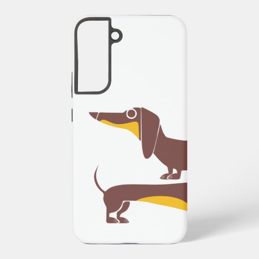 かわいいダックスフンド 長期の犬の飼い主 SAMSUNG GALAXYケース (裏面)