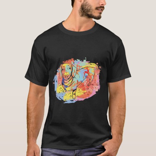 かわいいダックスフンド Tシャツ (正面)