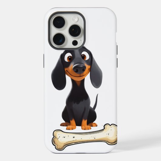 かわいいダックスフンドiPhoneケース iPhoneケース (裏面)