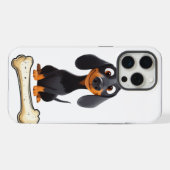 かわいいダックスフンドiPhoneケース iPhoneケース (裏面横)