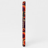 かわいいダックスンチャントヒマワリガーデンスケッチ iPhoneケース (右側)