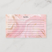 かわいいダックスンパップスペットシッターピンク金ゴールドアゲート 名刺 (裏面)