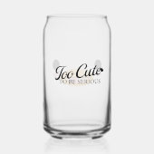 かわいいダック舌「深刻になるにはかわいい」。 ガラス缶 (裏面)