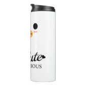 かわいいダック舌「深刻になるにはかわいい」。 タンブラー (回転右)