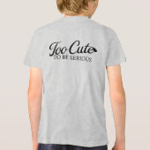 かわいいダック舌「深刻になるにはかわいい」。 トライブレンドＴシャツ (裏面)