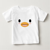 かわいいダック舌「深刻になるにはかわいい」。 ベビーTシャツ (正面)