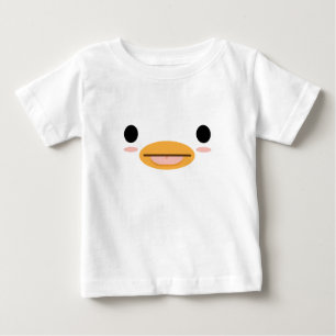 かわいいダック舌「深刻になるにはかわいい」。 ベビーTシャツ