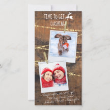 かわいいダッシュトナカイのアイコン2 – 写真ホリデーカード