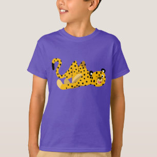 かわいいダッシュマンガのチーターの子供たちTシャツ Tシャツ