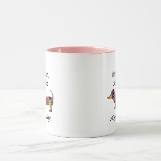 かわいいダッシュントソーセージ犬おもしろいことわざマグ マグカップ (中央)