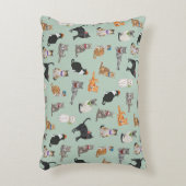 かわいいダッパー猫ちゃん猫パターン アクセントクッション (正面(垂直))