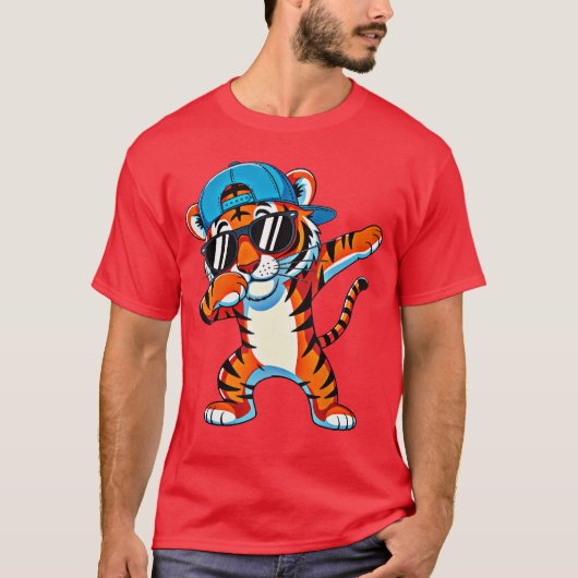 かわいいダビングタイガー男子ノッタラー少年野生のネコ科動物 fr tシャツ (正面)