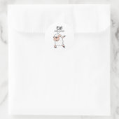 かわいいダビング羊 Eid Mu-ba-a-ah-rak Eid Al Adha  ラウンドシール (バッグ)