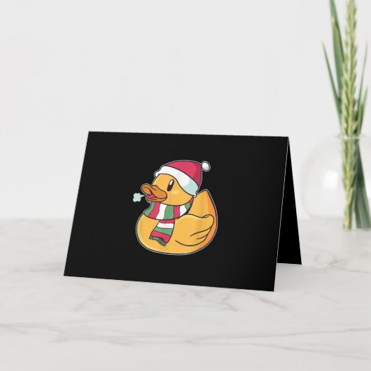 かわいいダブダッククリスマス カード (正面)