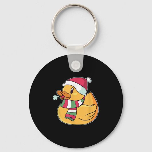 かわいいダブダッククリスマス キーホルダー (正面)