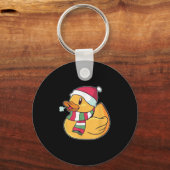 かわいいダブダッククリスマス キーホルダー (正面)