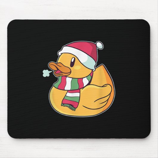 かわいいダブダッククリスマス マウスパッド (正面)
