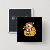 かわいいダブダッククリスマス 缶バッジ (正面&裏面)
