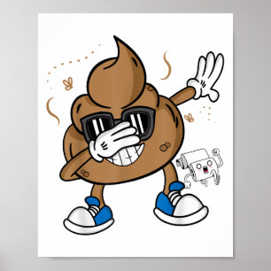 かわいいダブリングうんこTシャツ - 面白い絵文字 私はうんこをした ポスター