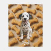 かわいいダルマチアンブランケット フリースブランケット (正面)