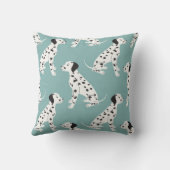 かわいいダルマティアンとシームレスな柄 クッション (裏面)