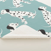 かわいいダルマティアンとシームレスな柄 シェルパブランケット (3/4)