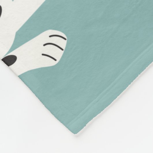 かわいいダルマティアンとシームレスな柄 フリースブランケット (角)