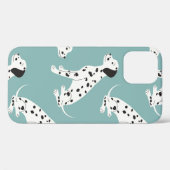 かわいいダルマティアンとシームレスな柄 Case-Mate iPhoneケース (裏面 (横))
