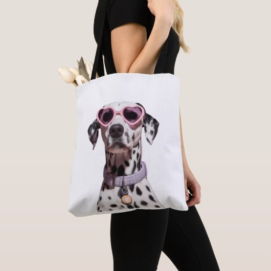 🐾💗 かわいいダルメシアン トートバッグ (クローズアップ)