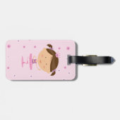 かわいいダンサーのバレリーナの女の子の荷物のラベル ラゲッジタグ (裏面横)