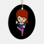 かわいいダンサー、ジャズ/バレエ セラミックオーナメント (右)