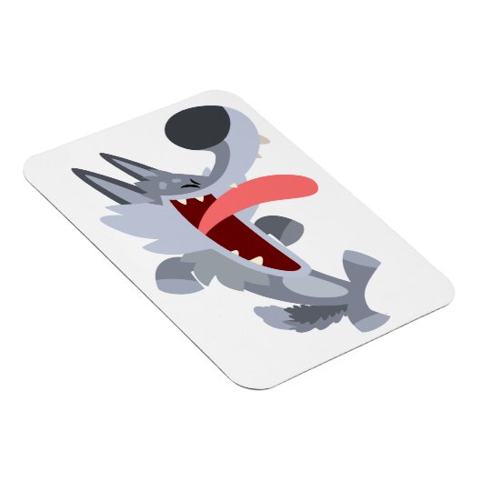 かわいいダンシングカートゥーンオオカミ フレキシブルマグネット マグネット (右側)