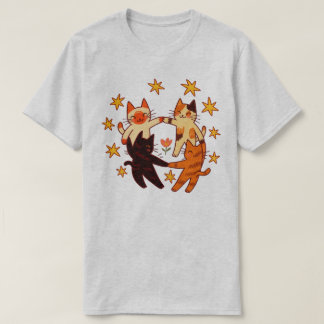 かわいいダンシングキャッツTシャツ - ねこ好きさんへの面白いギフト、 Tシャツ