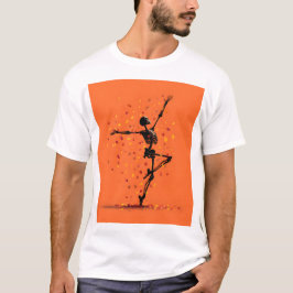 かわいいダンシングスケルトン Tシャツ