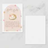 かわいいダンピングピンク赤ちゃん女の子シャワーブックベビー エンクロージャーカード (正面/裏面)