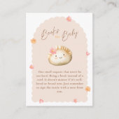 かわいいダンピングピンク赤ちゃん女の子シャワーブックベビー エンクロージャーカード (正面)