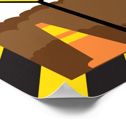 かわいいダンプトラックとディガー誕生日ポスター ポスター (角)