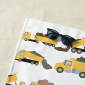 かわいいダンプトラック建築トラックボーイズ ビーチタオル (インサイチュ)