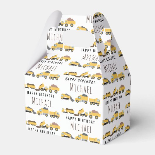 かわいいダンプトラック建築トラック名前をカスタムする フェイバーボックス (裏面サイド)