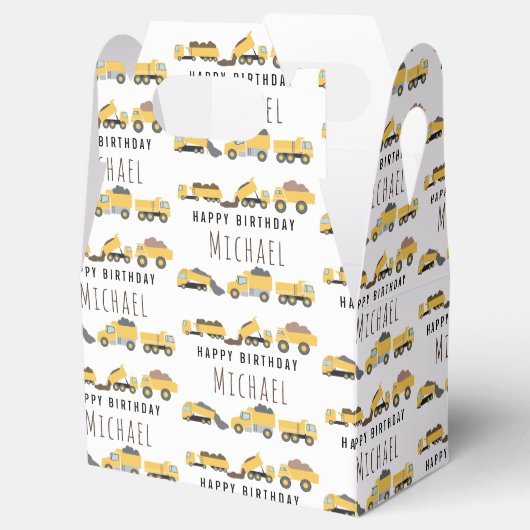 かわいいダンプトラック建築トラック名前をカスタムする フェイバーボックス (オープン)